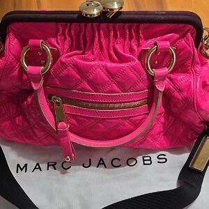 Marc Jacobs Pink Shoulder Bag with Silver Hardware